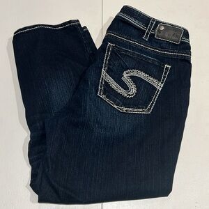 Silver jeans women’s size 16 petite thick stitch Suki